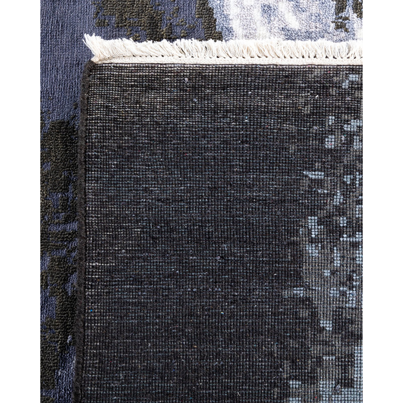 Overdyed One-of-a-Kind 9' 4" X 12' 2" Hand Knotted Area Rug