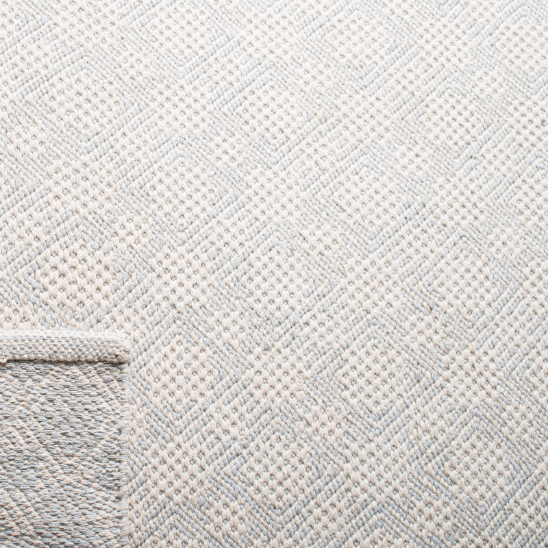Tapis beige clair en coton tissé à la main Loganville, Rectangle 4 pi x 6 pi
