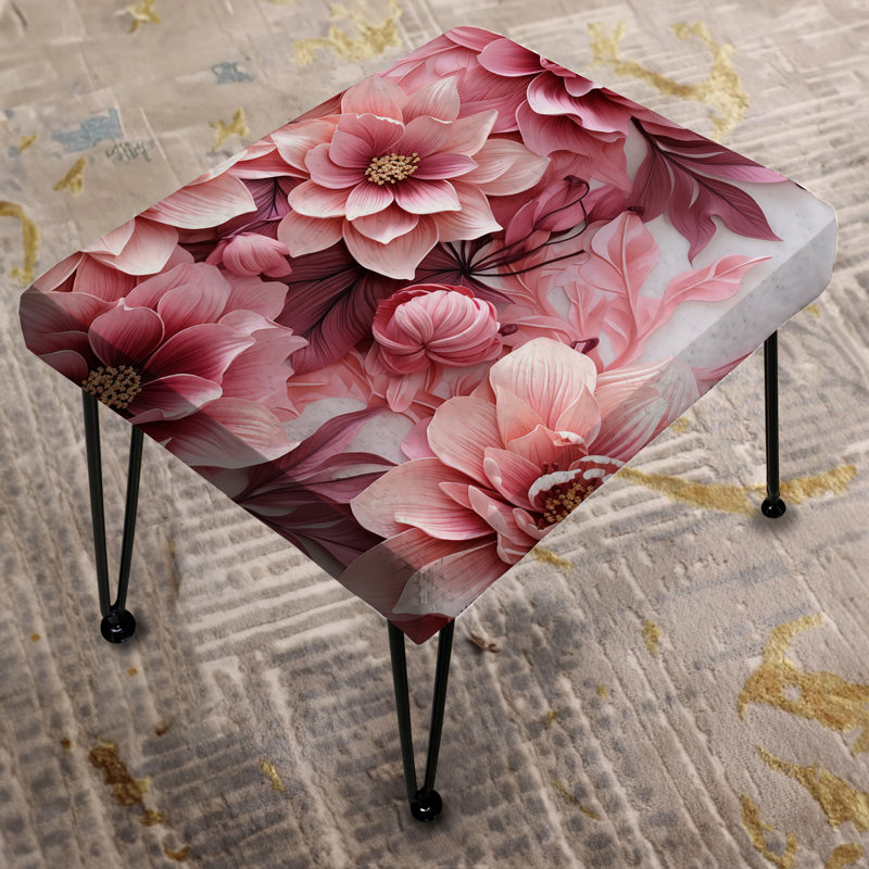Repose-pieds Rose Petal Glamour Elegance