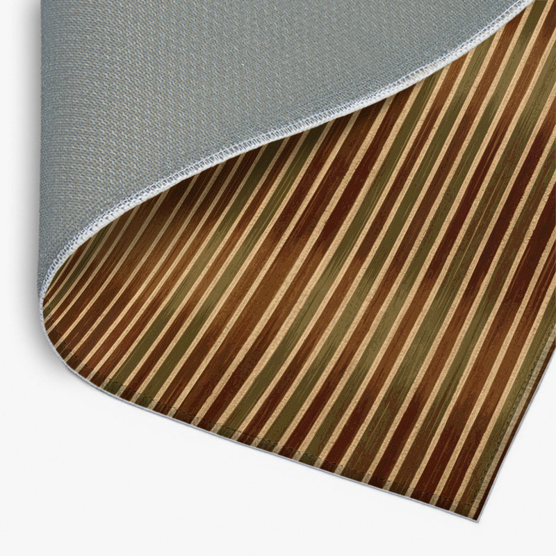 Tapis intérieur / extérieur brun HorizontalStripes, Rectangle 4pi x 6 pi
