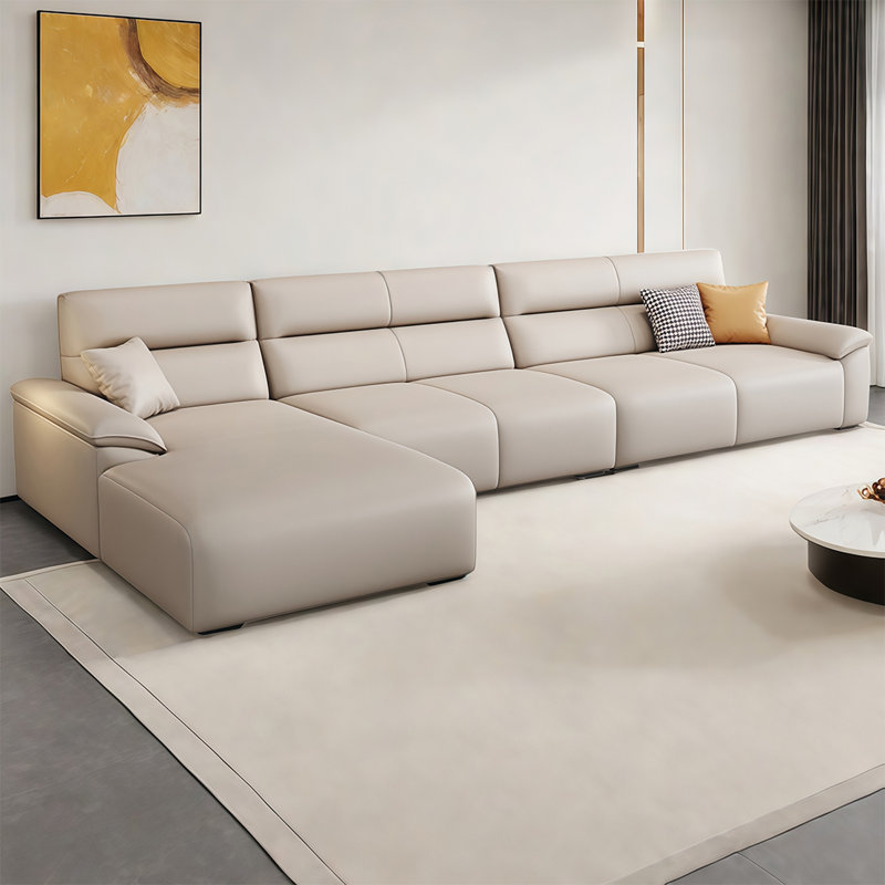 American minimalist modern sofa, 34.64" H x 149.6" W x 70.86" D