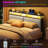 Makieh Upholstered Headborad with Charging Station and Led Lights-858833081