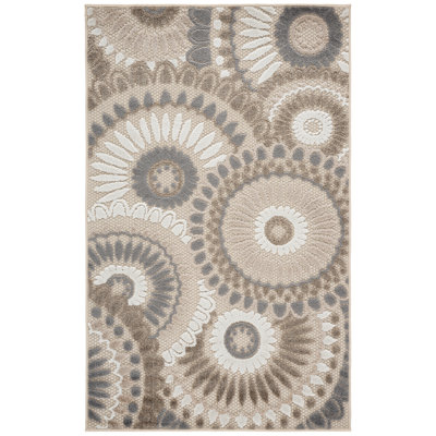Tapis d'intérieur / extérieur à motif géométrique Longlier Performance