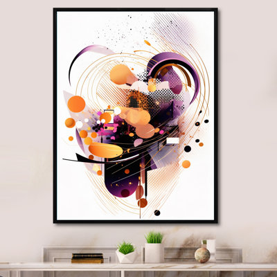 «Mauve et or» chuchotant «Abstractions V» sur toile