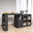 360° Rotating Bar Table Multifunctional Storage Cabinet With Glass Door-2132585977