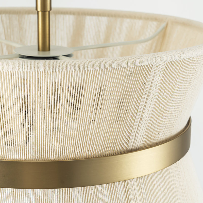 Breanna 2-Light Dimmable Hand-Woven Semi Flush Mount