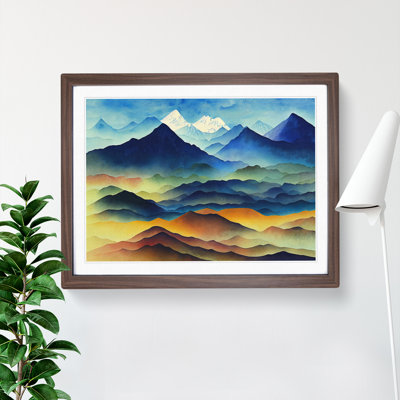 Watercolour Mountain Landscape Vol.4 - Single Picture Frame Painting