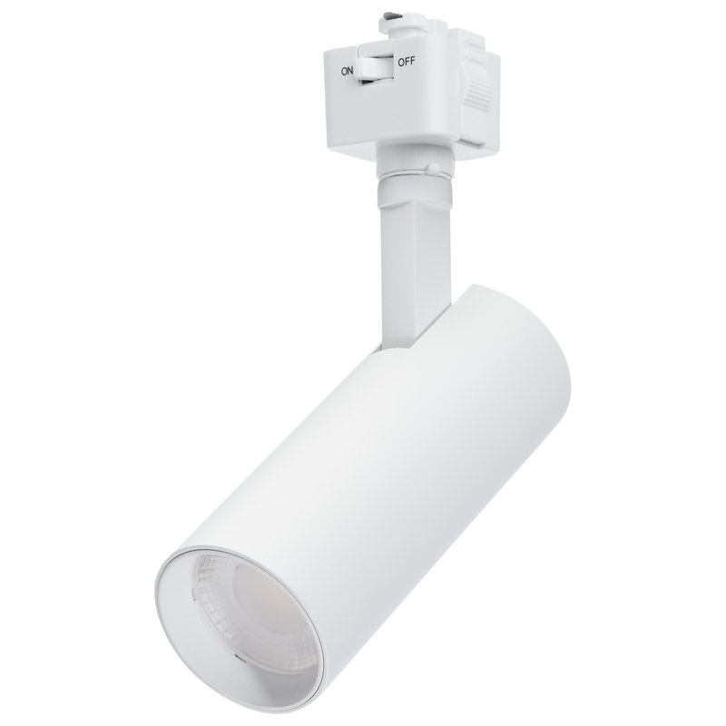 Tête de rail à DEL de 10 watts avec faisceau de 36 degrés et J-Style 5-CCT sélectionnable, Blanc mat