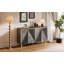 Buffet 60 po 4 portes rétro avec rangement et tablettes réglables-697251404