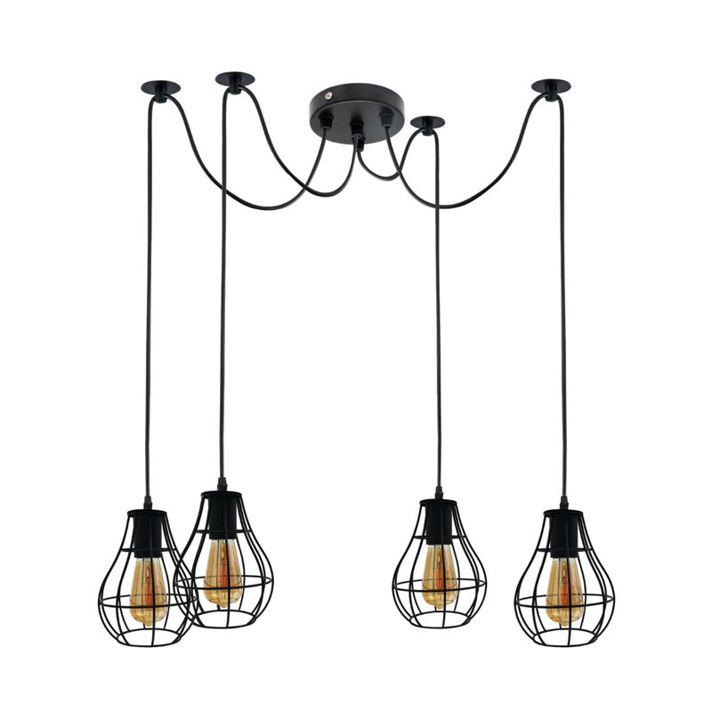 Cluff 4 - Light Black Cluster Pendant