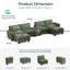Canapé modulaire en coin avec console de rangement et 2 repose-pieds Colbey-123817976