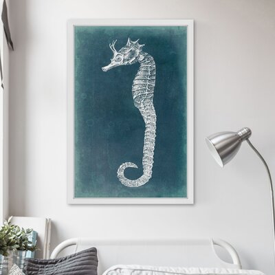 Azure Seahorse I' Framed Painting Print -  Marmont Hill, MH-WAG-246-NWFP-18