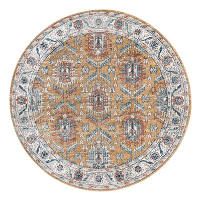Weingartner Performance Mustard Yellow/Ivory/Blue Rug