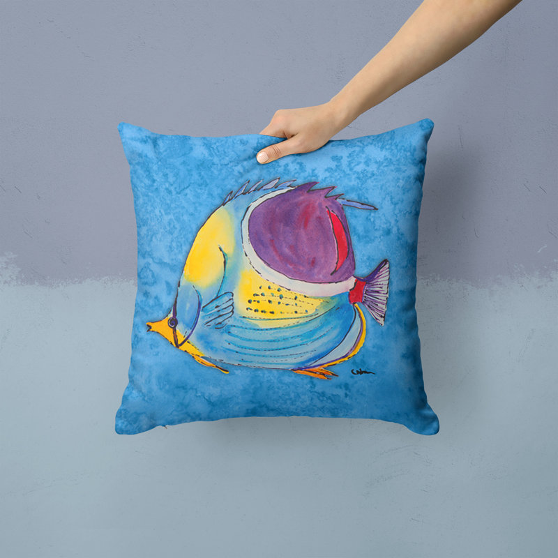 Coussin décoratif intérieur/extérieur pour poisson tropical
