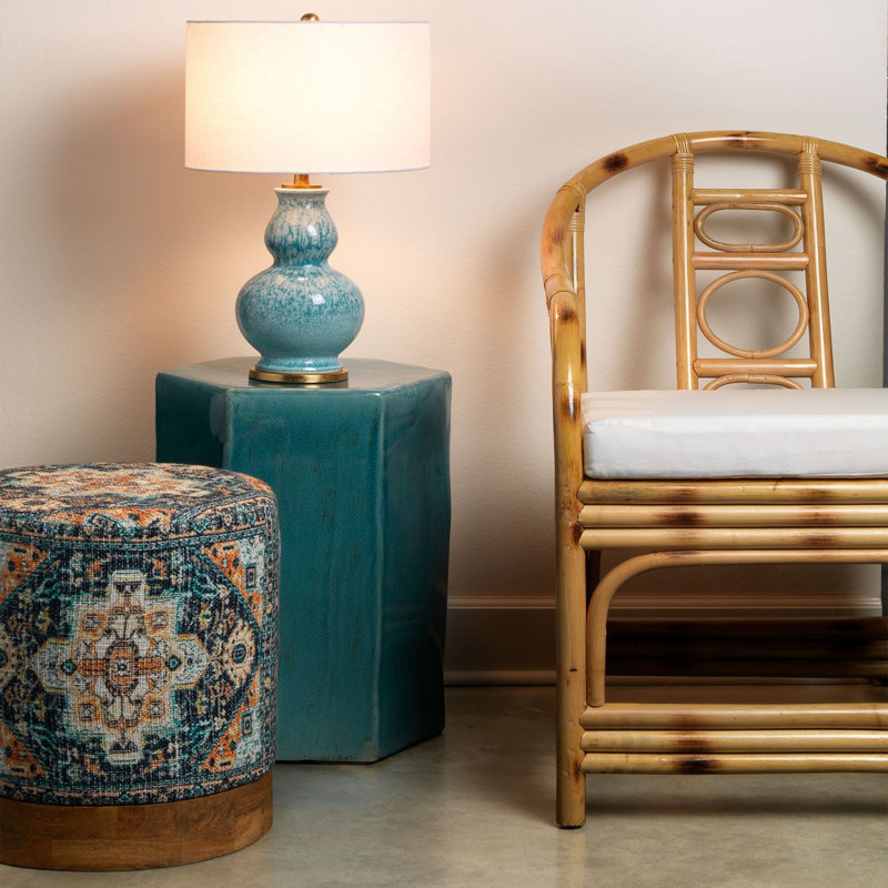 Table de bout bloc Bitania, Turquoise, H 13 po x l 15 po x P 25 po
