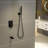 12 inch Shower System Ceiling Mounted Rainfall Shower Head with Handheld Sprayer, Waterfall Tub Spout and Rough-in Valve-88137907