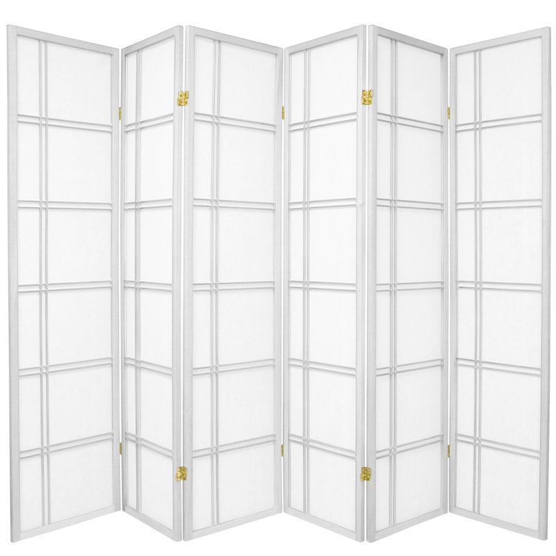 Cloison pliante en papier de riz de 58,75 po Keitez, 6, 6 pi, Blanc