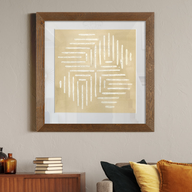 « Sand Stitch III », impression d’art graphique encadrée sur papier, H 35,5 po x l 35,5 po x P 1,5 po, Érable encadré