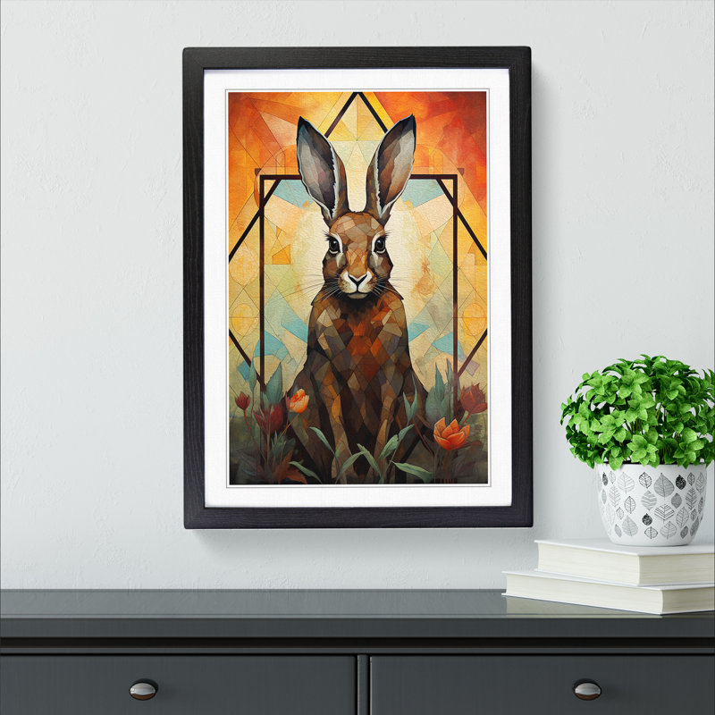 Hare Geometric No.3 - Framed Print