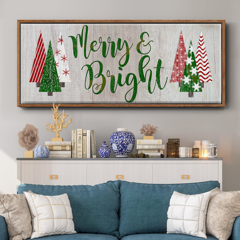 Merry & Bright- Framed Canvas