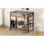 Lit mezzanine en métal avec bureau intégré-1657963383