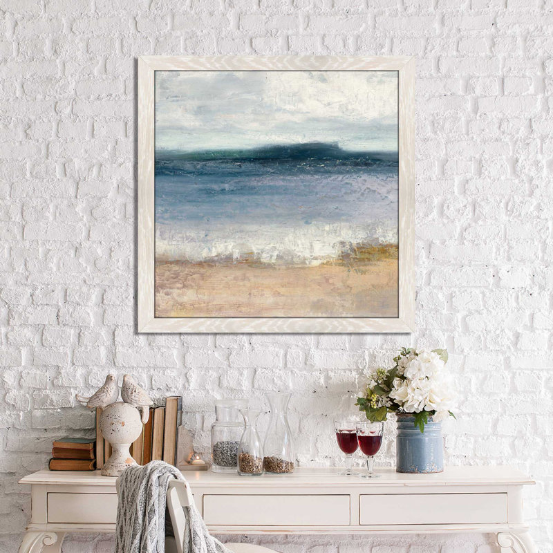 « indigo ile ii », reproduction de peinture à l’acrylique, H 27,5 po x l 27,5 po x P 0,75 po