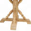 Table de salle à manger ronde 42 po x 32 po, table de cuisine en bois avec base balustre sculptée, style campagnard / rustique / français