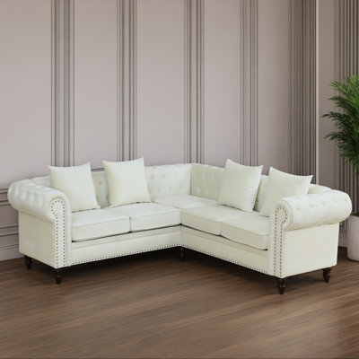 Flannelette 2-Piece Couch Living Room Sofa Set