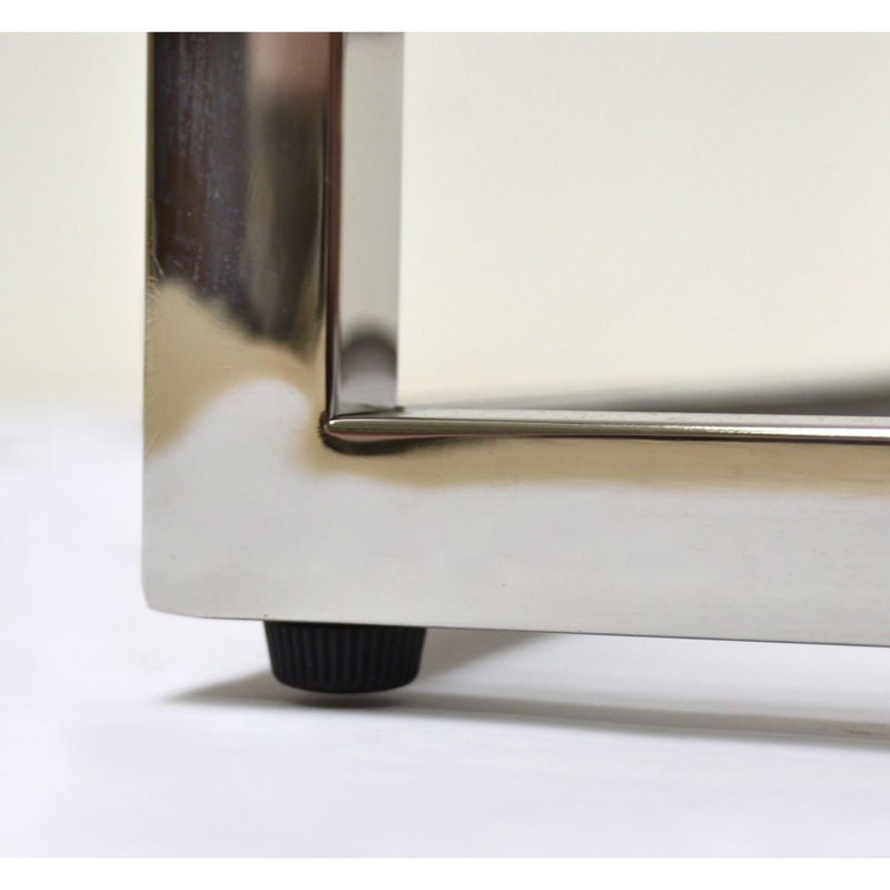 Thunderbolt Glass Top Frame End Table