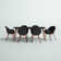 Karg Modern Duracoar And Teak Wood Finish Legs Dining Set