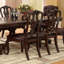 Ensemble de 2 chaises d'appoint traditionnelles en bois massif avec dossier en similicuir rembourré