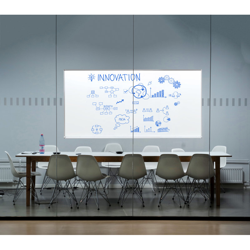 AARCO Yes Porcelain Wall Metal Whiteboard, 3' H x 5' L