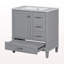 Meuble-lavabo moderne de 30 po avec ensemble de meuble-lavabo 30 po, armoire de rangement pour salle de bain avec porte à fermeture douce et 3 tiroirs, structure en bois massif (gris)-121885371-121885373
