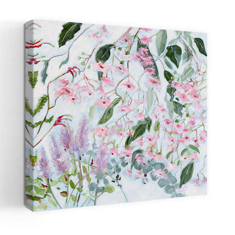 Art contemporain de fleur de gomme, H 18 po x l 18 po