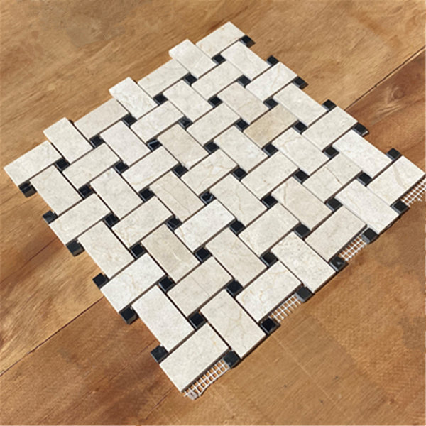 12" x 12" Marble Mosaic Sheet Subway Wall & Floor Tile
