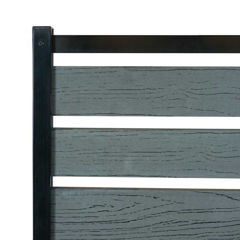 Vienna Charcoal WoodTek Vinyl Privacy Screen Panels