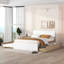 Structure de lit avec lit gigogne simple et 2 tiroirs ultrabrillants-313238396