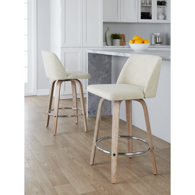 Swivel Upholstered Counter Stool