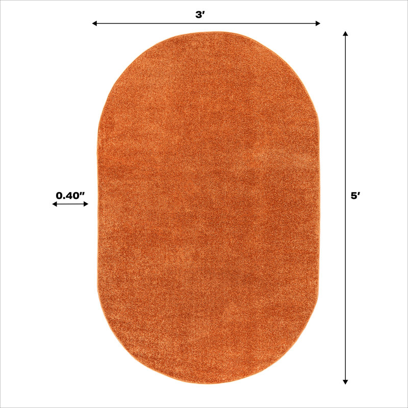 Tapis orange Antto, Ovale 3 pi x 5 pi