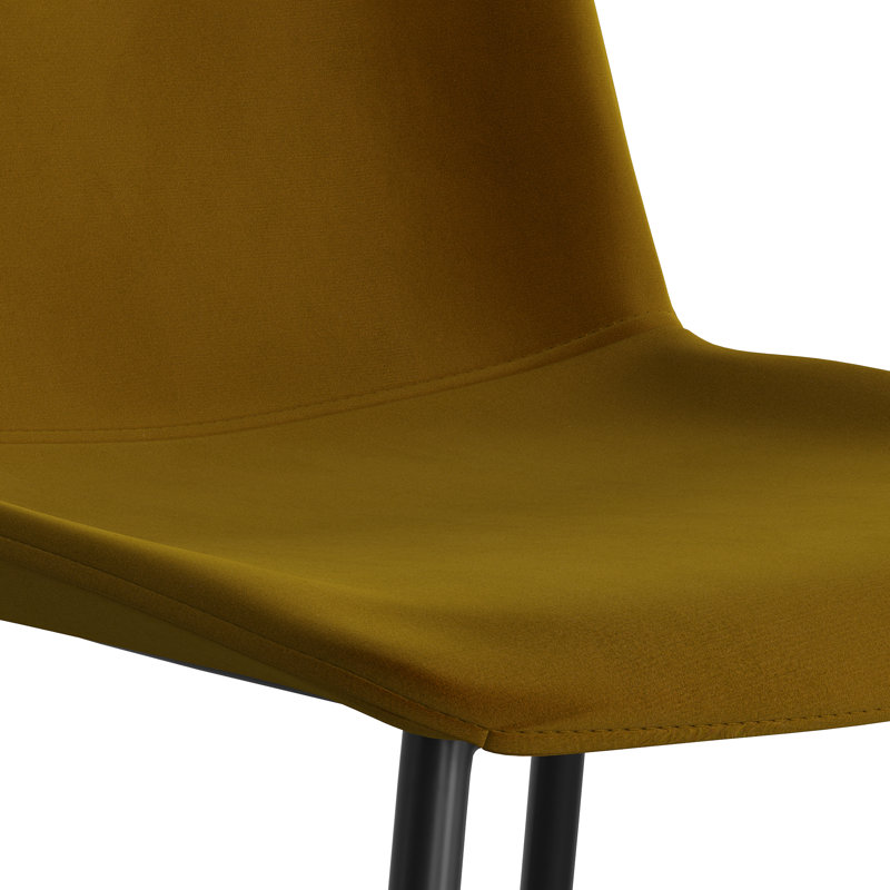 Chaise en velours Kody Comfort +, Velours doré Bella Vintage