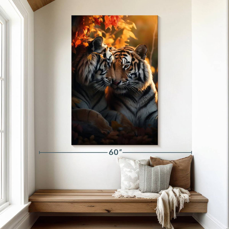 Brampt Romantic Tigers, 51" H x 34" W