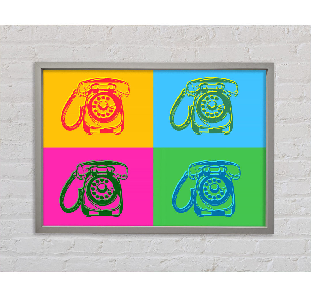 Pop Art Retro Telefone - Druck