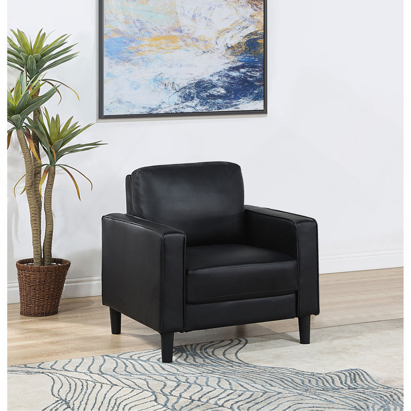 Fauteuil d'appoint rembourré Farallone, Black