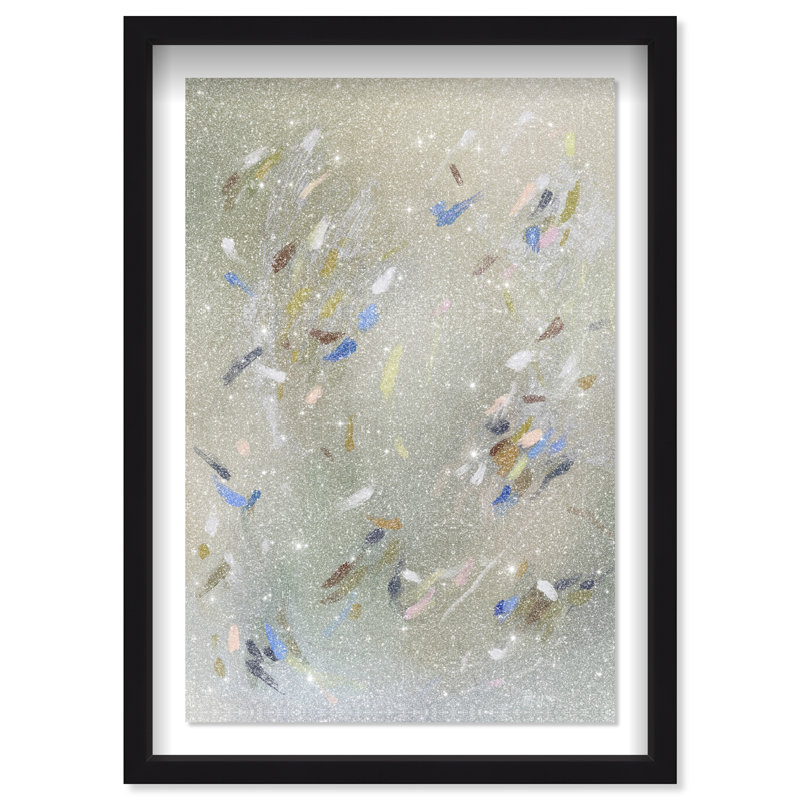 Spontaneous Trace Print by Oliver Gal, 46.5"H x 31.5"W, Black Shadowbox