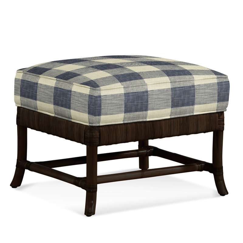 Lafayette Ottoman, Blue Buffalo Check; 0120-61, Harbor Blue