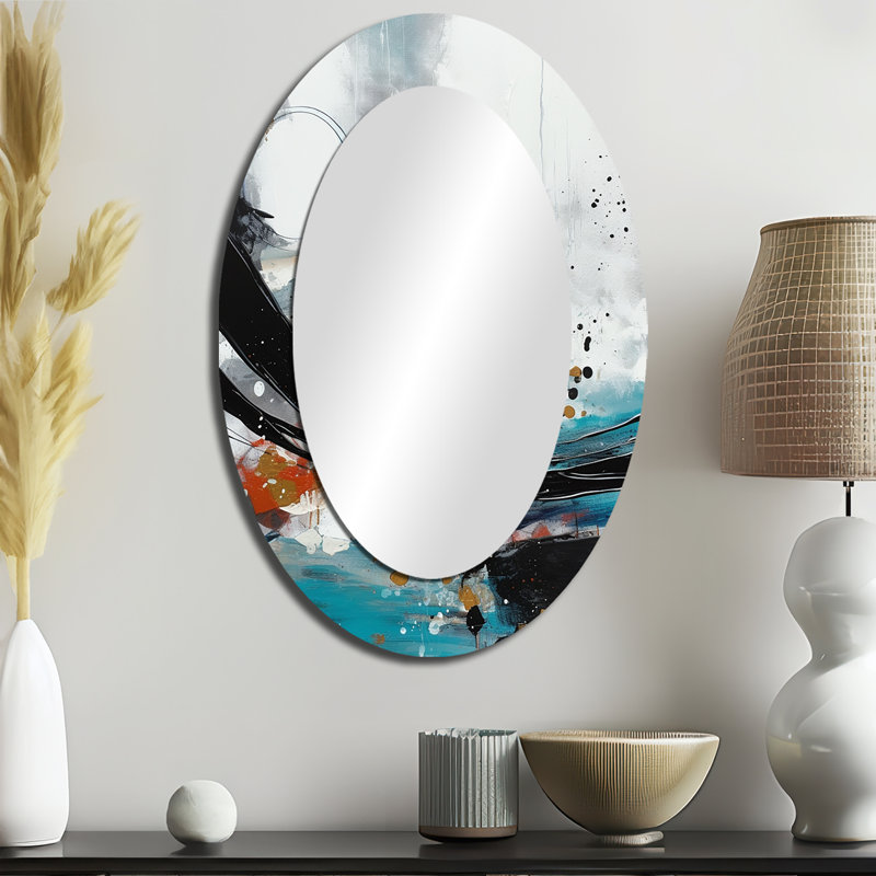 Miroir mural moderne gris Exploration Boho Simplicity III, 36 po x 24 po