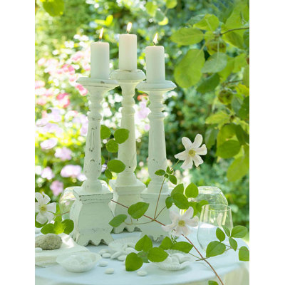 LED Lighted Pillar Candles in Garden Canvas Wall Art 15.75" x 11.75"