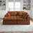 Corduroy Corner Chaise Compression Sofa Bed