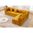 Convertible Three Person Fabric Sofa Bed, High Rebound Density Sponge Sofa-1354842198
