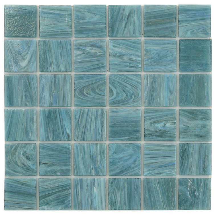 Celestial 12 in. x 12 in. Glossy Linen Beige Glass Mosaic Wall and Floor Tile (20 sq. ft./case) (20-pack)